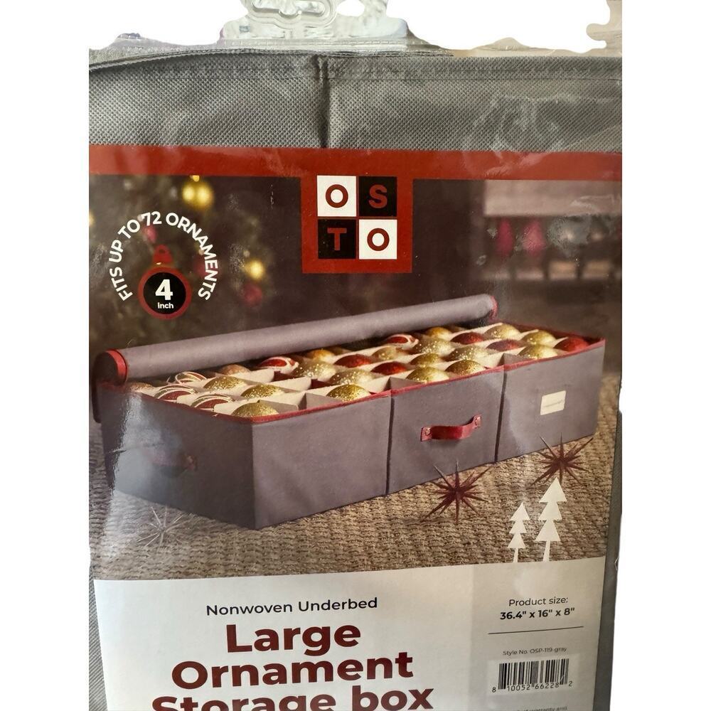 OSTO Nonwoven Under bed Ornament (72) Storage Box NEW In Original Pkg Gray
